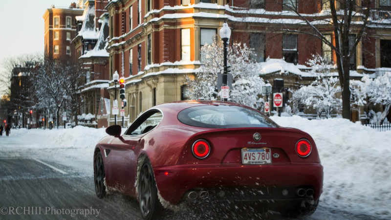 Illustration for article titled The Alfa Romeo 8C That Played In Snow Is Back, And It Brought A Friend